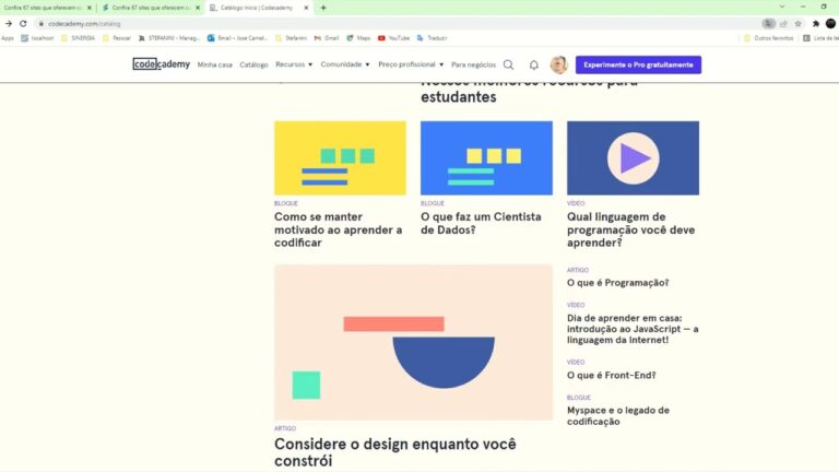 Curso Online de HTML e CSS no Codecademy em Portugu&ecirc;s